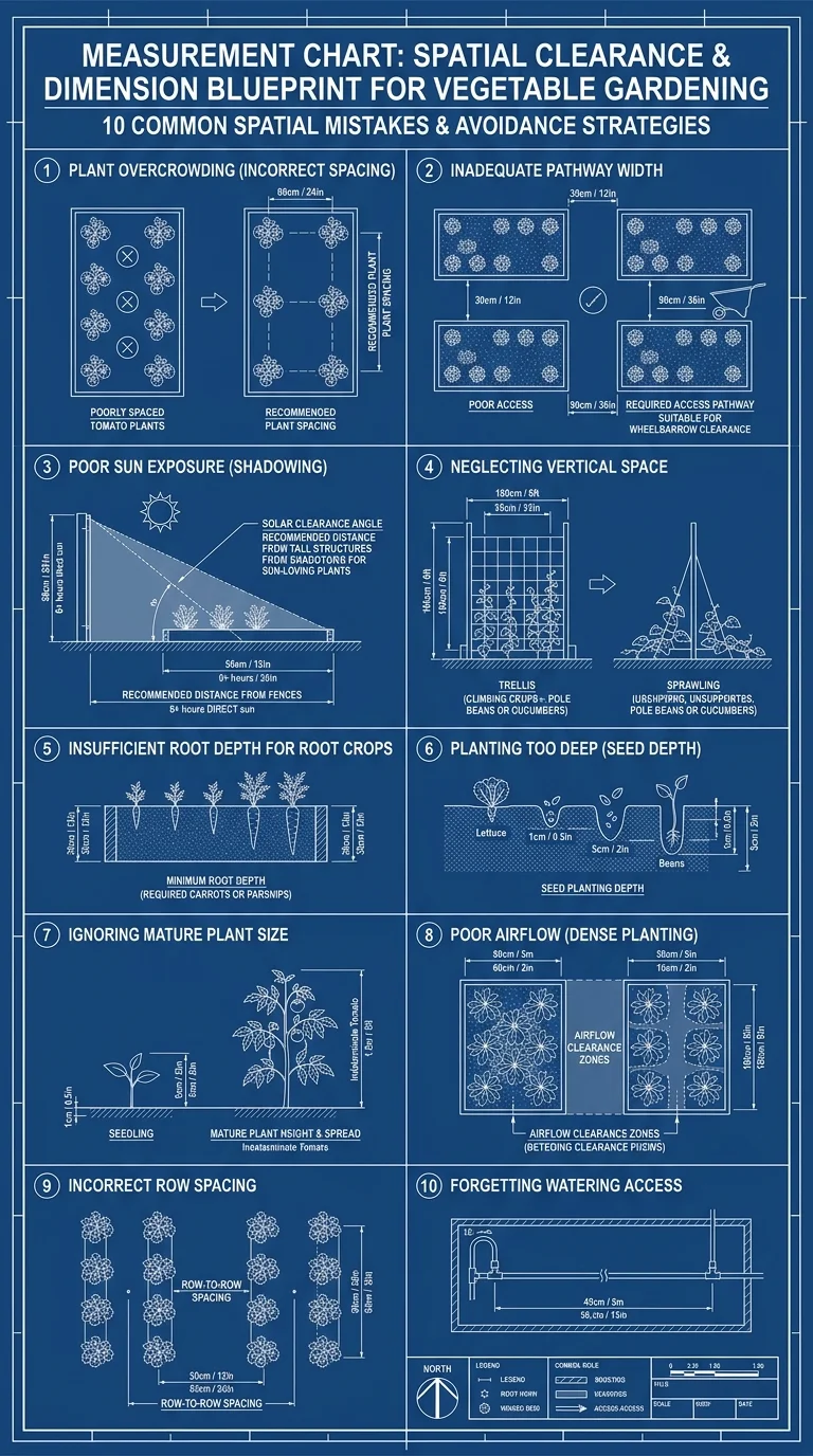 Measurement Chart: Spatial clearance and dimension blueprint