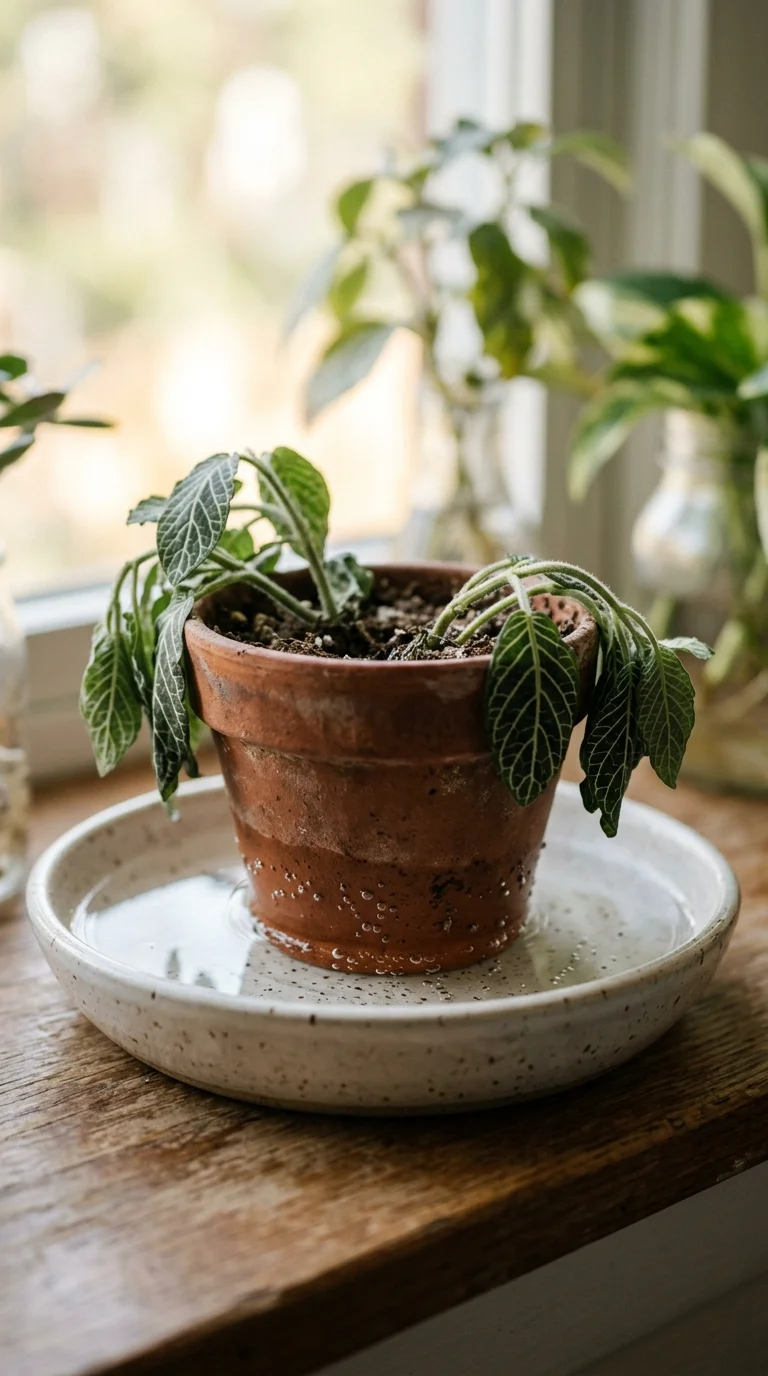 A helpful step-by-step care and watering illustration for “Fix dying plants”