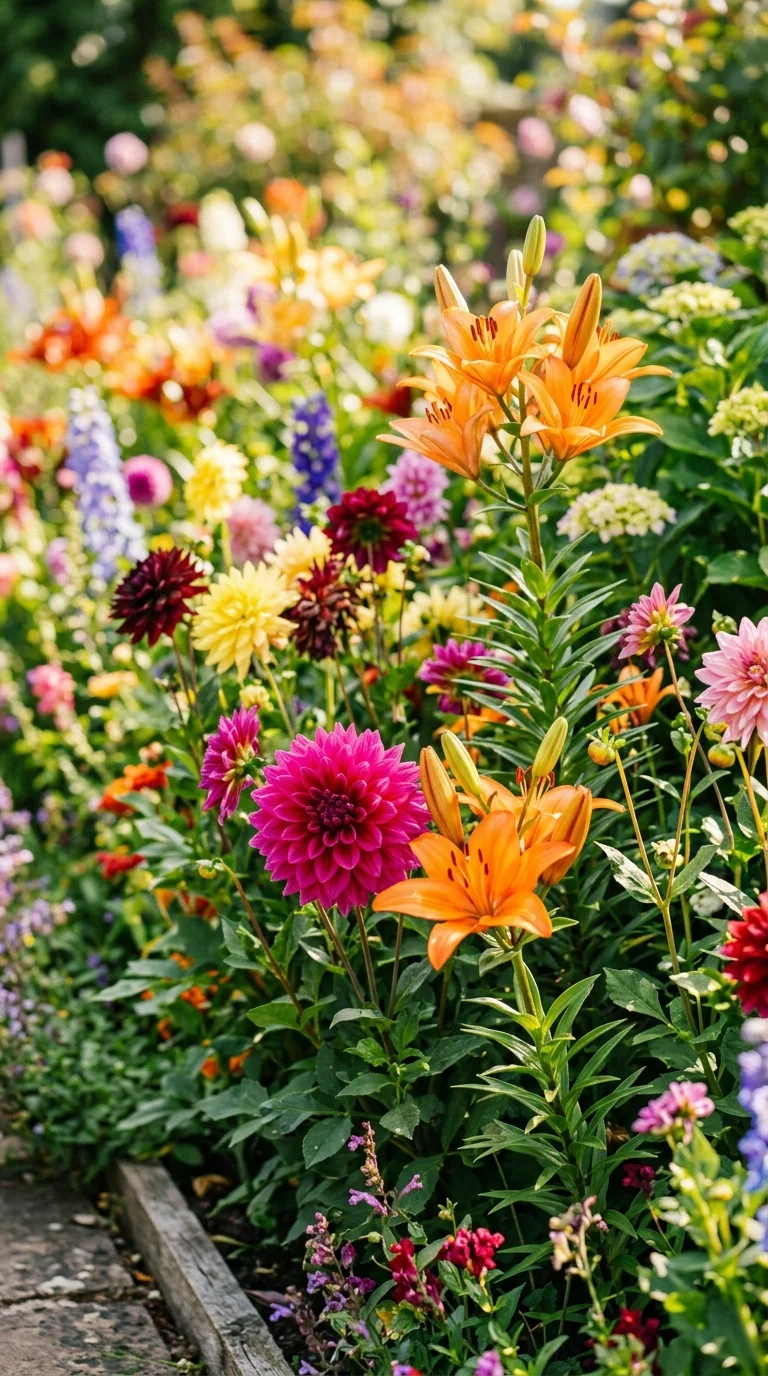 Organic pest protection, companion planting, or outdoor container garden layout for “summer flowering bulbs that are easy to grow”