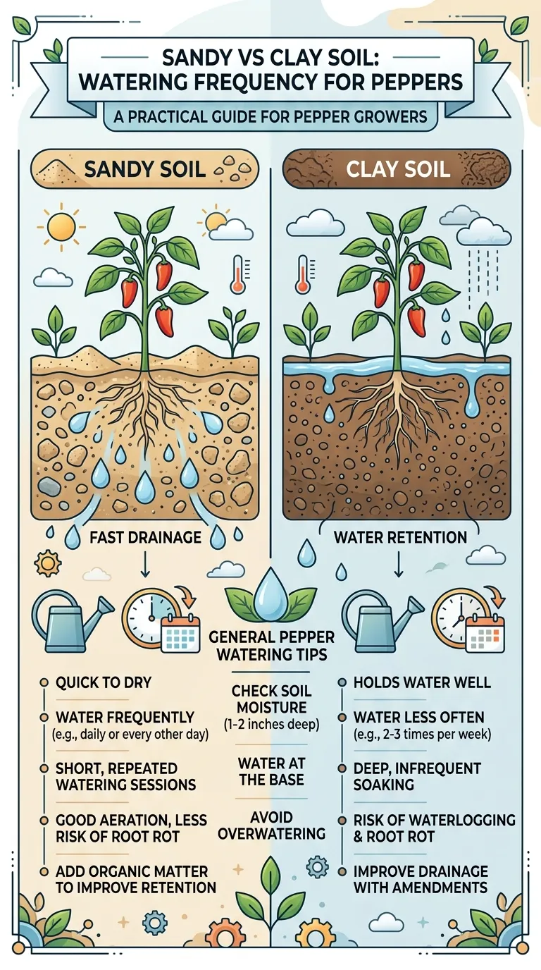 Close-up of soil moisture check two inches deep near pepper roots
