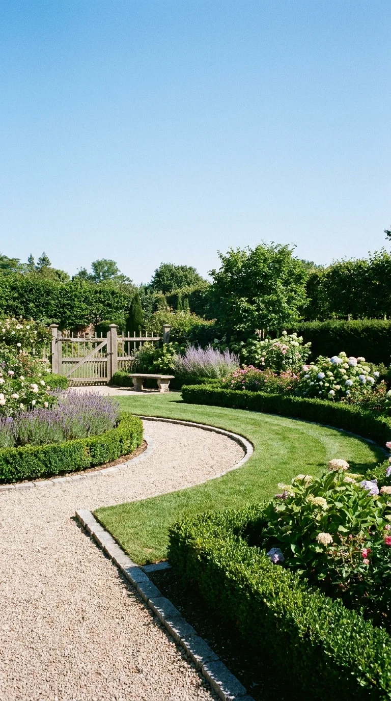 A tidy garden with clear pathways, tidy edges and no debris piles