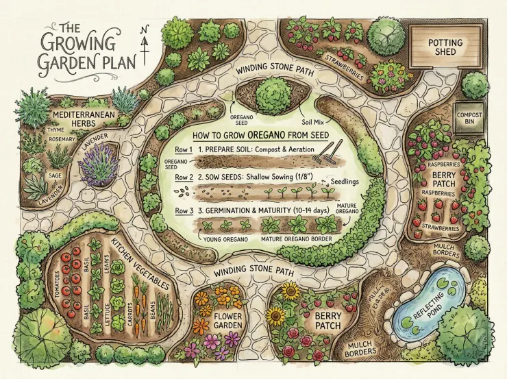 Tailored Garden Spacing Schematic Layout