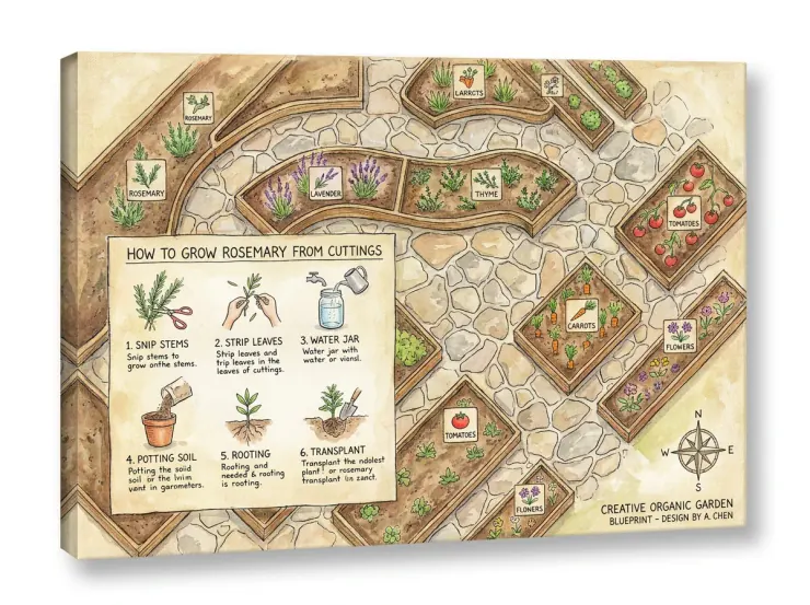 Tailored Garden Spacing Schematic Layout