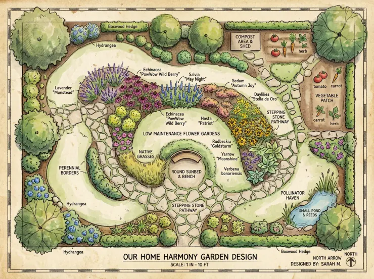 Tailored Garden Spacing Schematic Layout