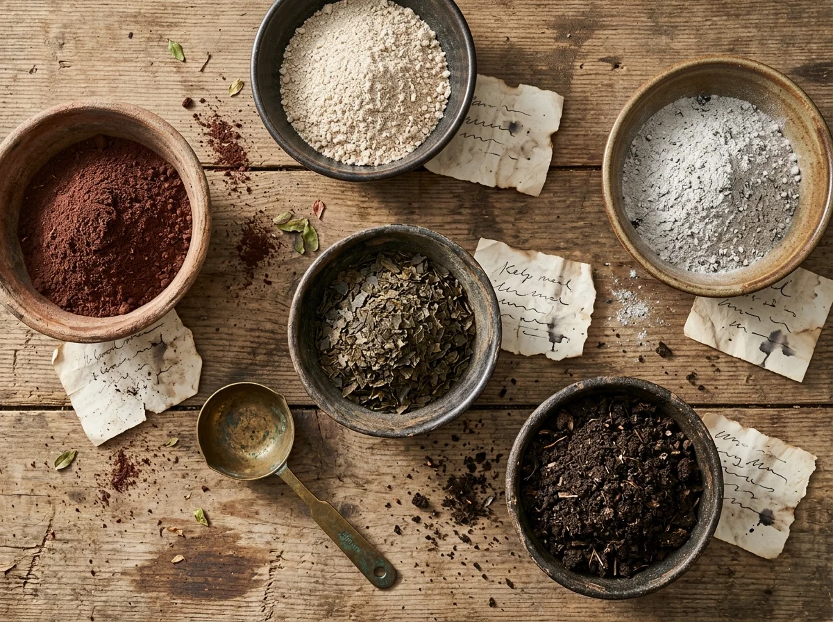 Organic fertilizer ingredients used to blend custom NPK ratios for vegetables