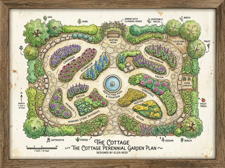 Tailored Garden Spacing Schematic Layout