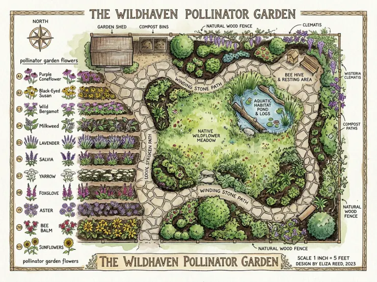 Tailored Garden Spacing Schematic Layout
