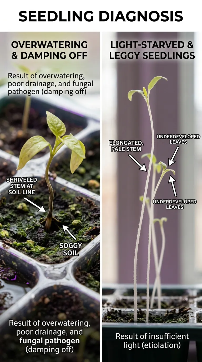 water and damping off: the soggy duo detail in home garden