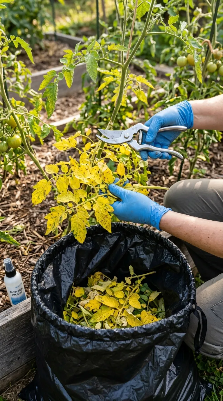 Healthy green tomato foliage restored after correcting watering and nutrients
