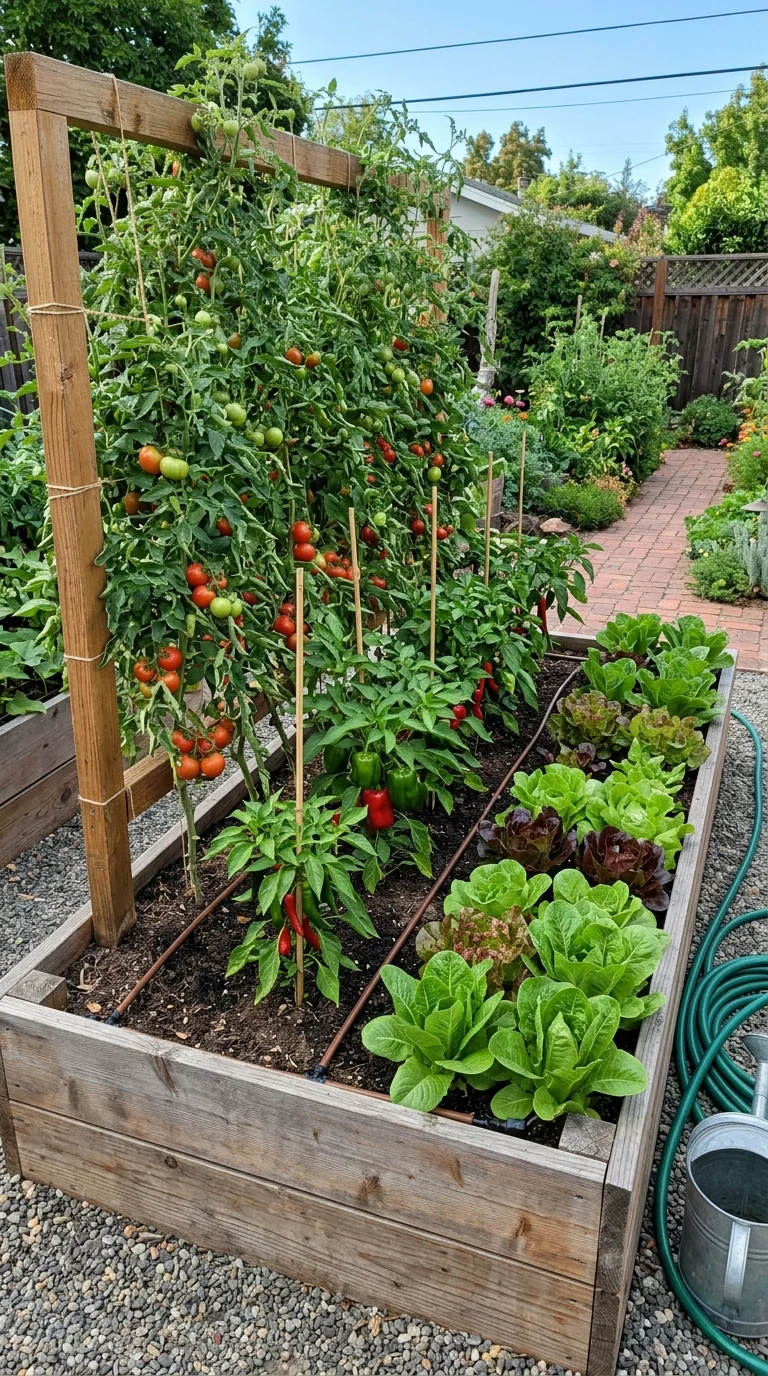 Measuring spacing between tomato and pepper transplants