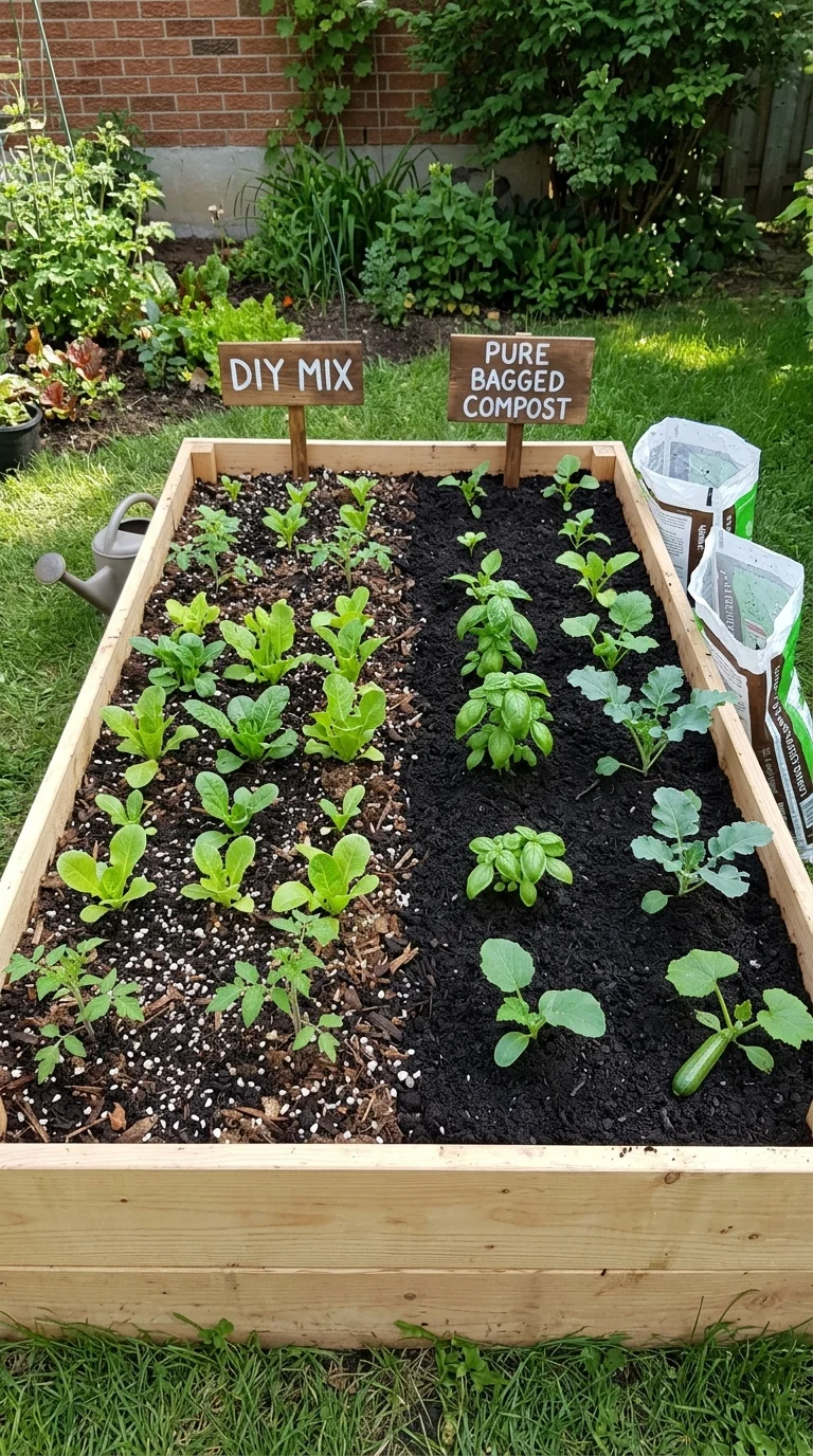 Cool season lettuce spinach and peas in spring bed