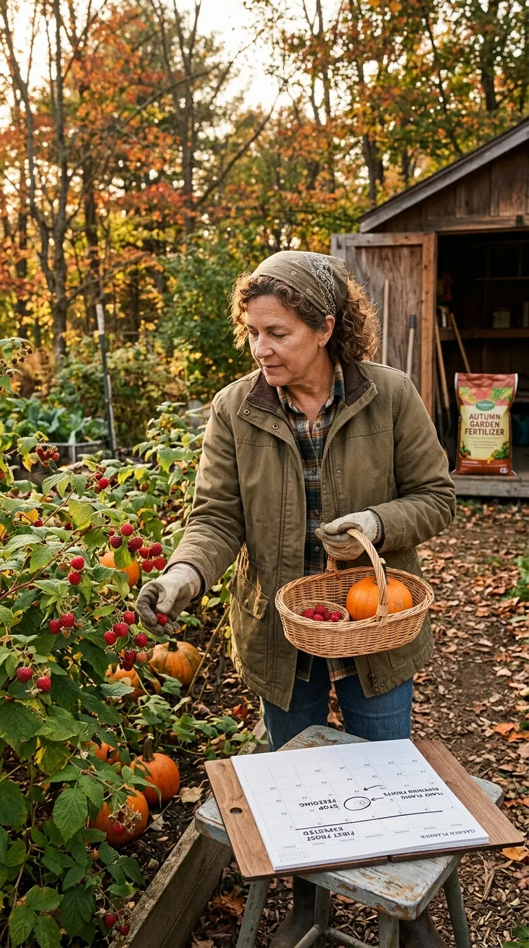 late season — when to stop detail in home garden