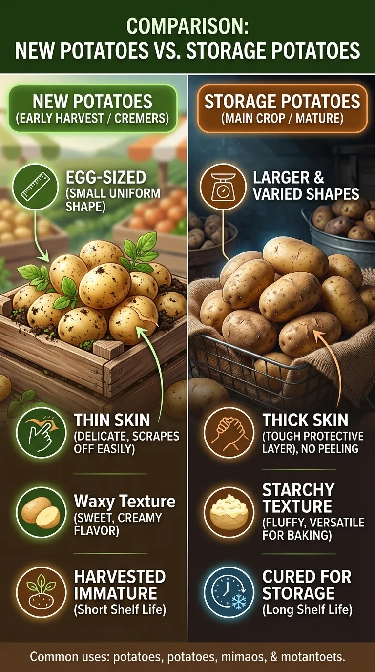 Checking potato skins to see if they are set