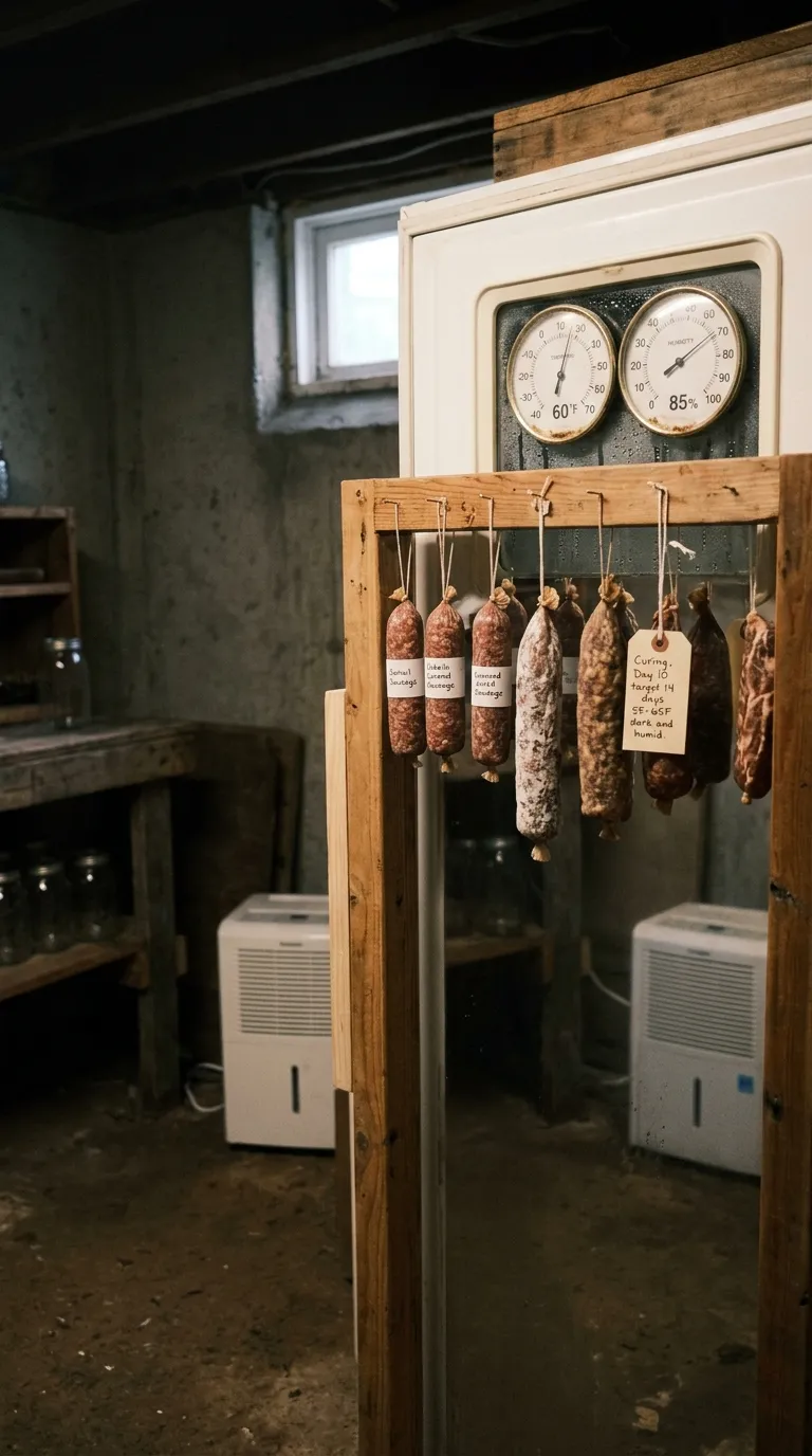 Curing potatoes in a dark, airy location