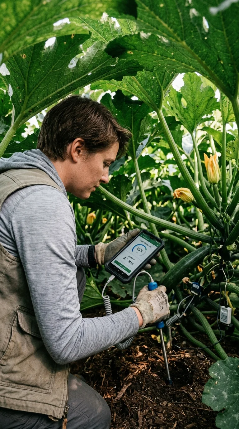 Zucchini overcrowding and squash vine borer inspection